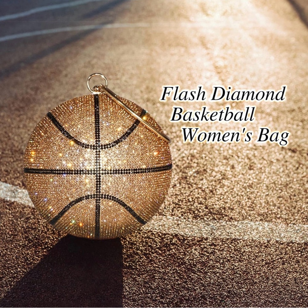 Gold Basketball Clutch Bag